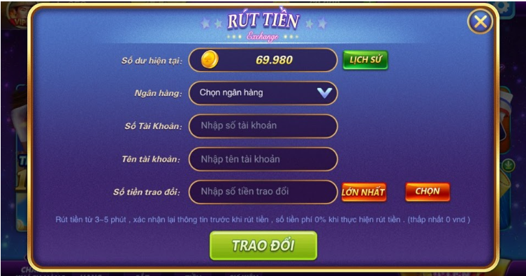 rút tiền Onbet